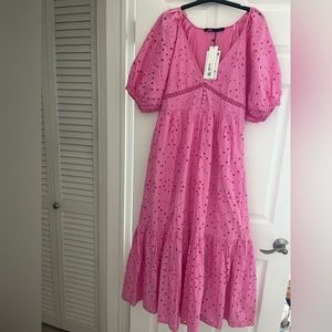 Zara Pink Eyelet Dress 💕